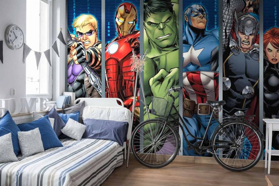 Фреска с супергероями