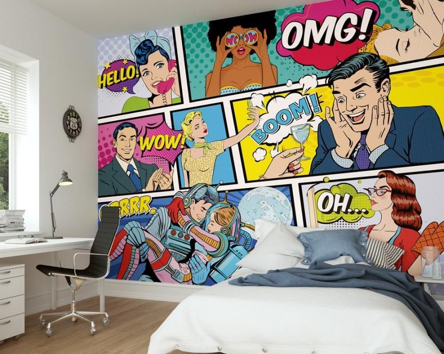 Фотообои в стиле комиксов