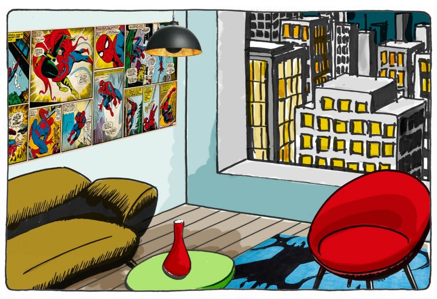Интерьер в стиле комиксов