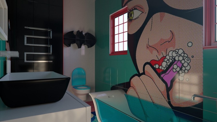 Ванная в стиле поп арт