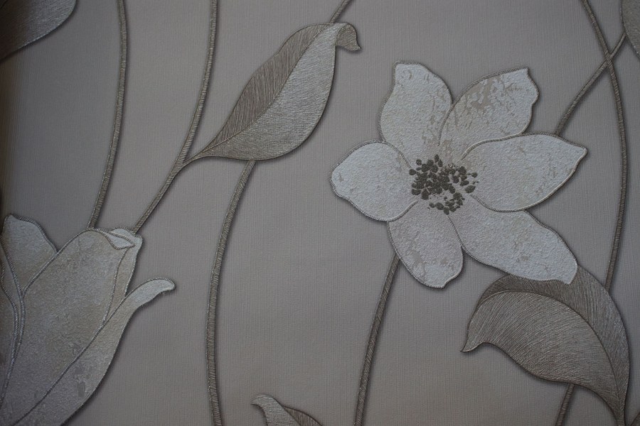 4055-5 Лотос гор тисн 1,06*10м бел-сер