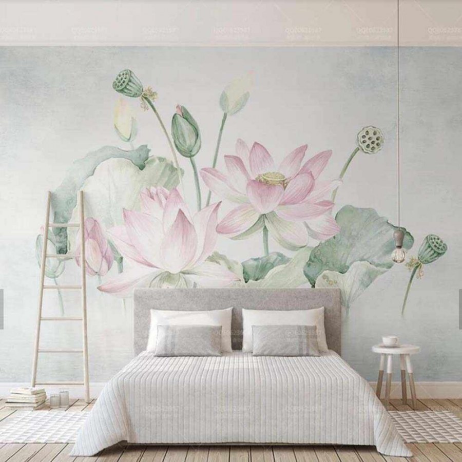 Роспись стен цветы