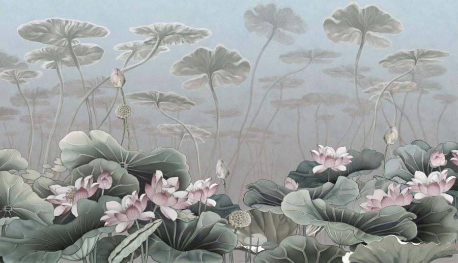Корейская живопись Лотосы