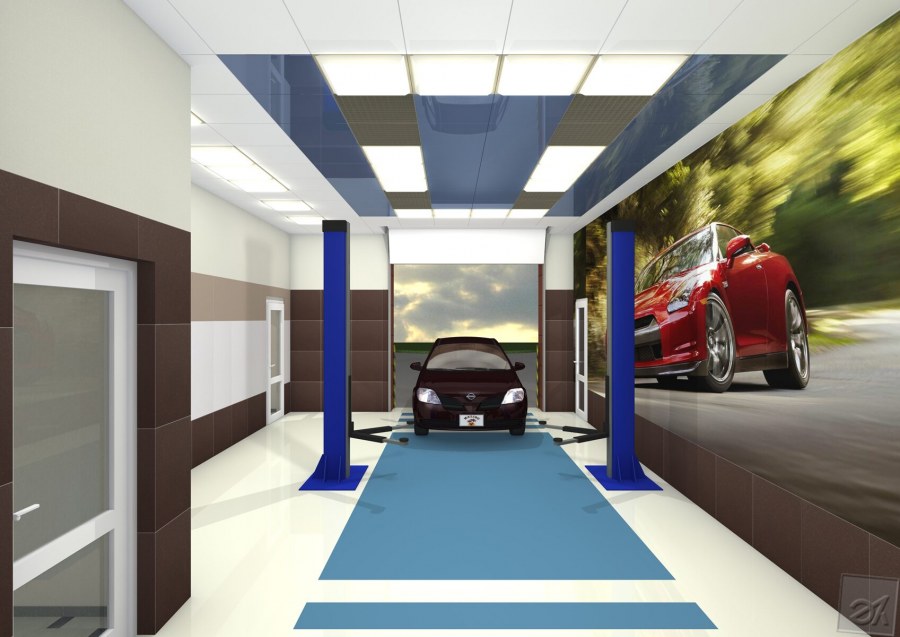 Автомастерская интерьер