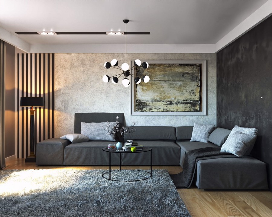 Спокойный интерьер гостиной