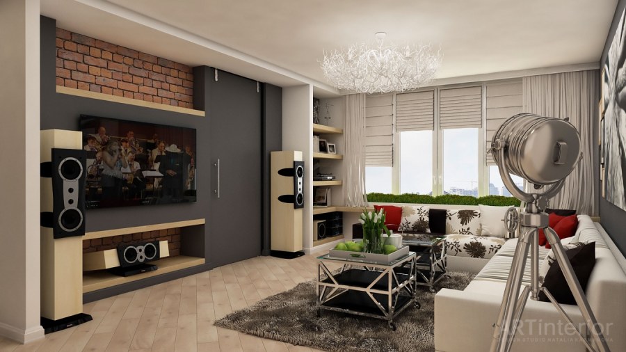 Разноуровневый потолок разных оттенков