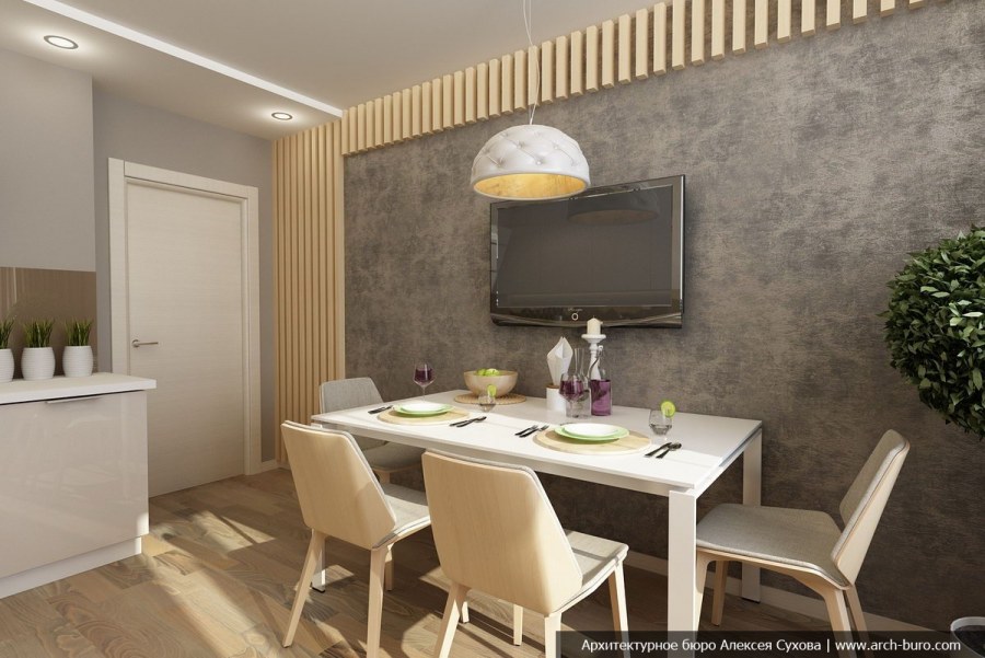 Стеновые панели в обеденной зоне