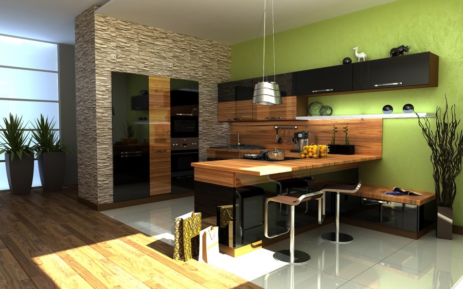 Дизайнерская отделка кухни