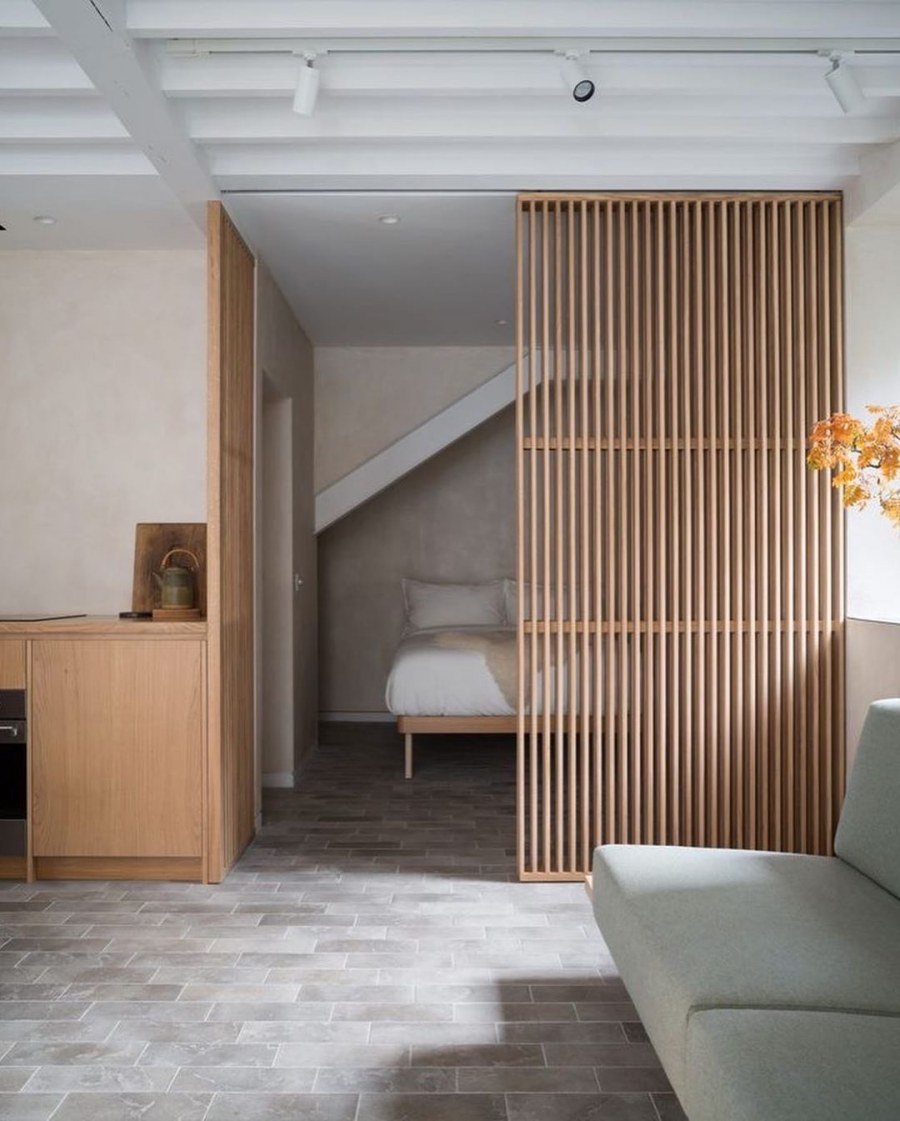 Деревянные перегородки для зонирования