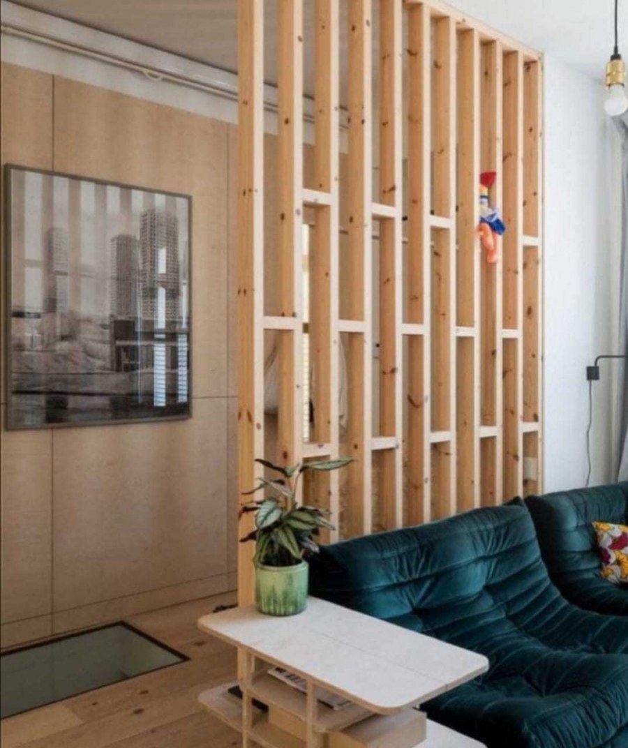 Деревянные перегородки для зонирования