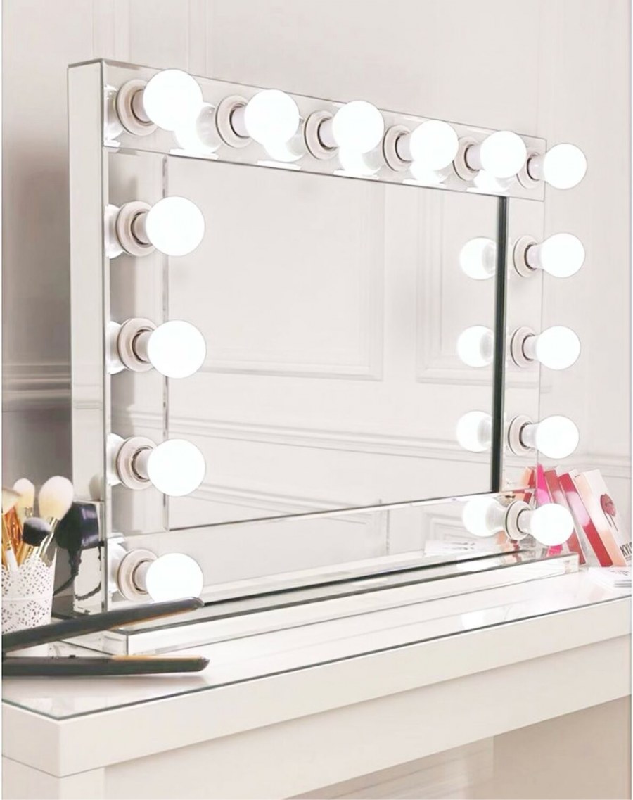 Столик гримерный с зеркалом (2 ящика, зеркало 1000х650)