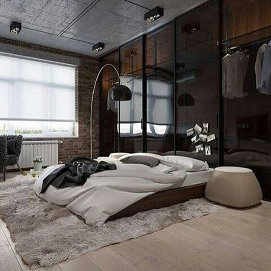 Спальня лофт дерево