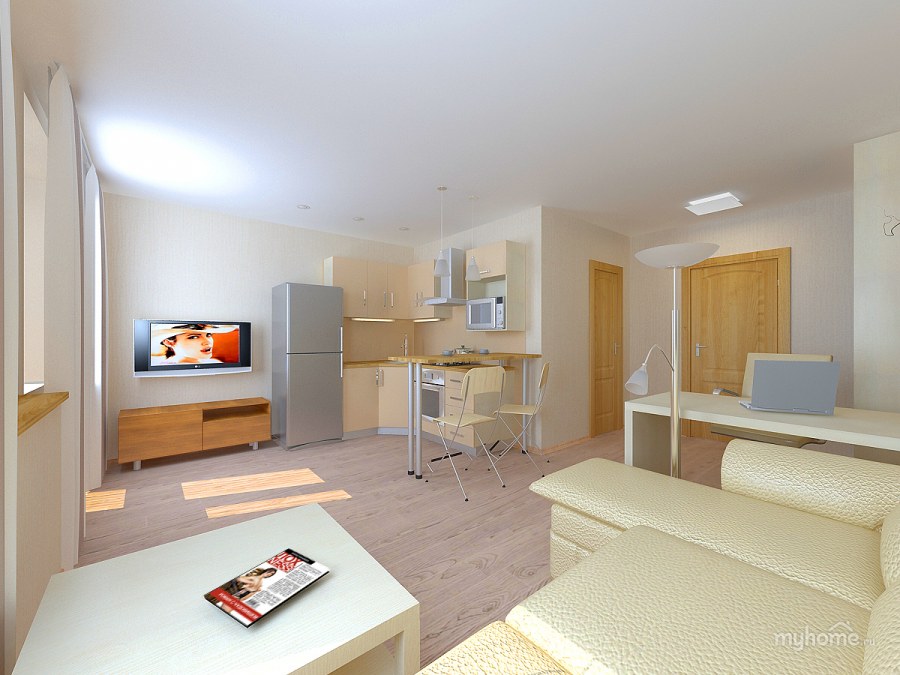 Интерьер однокомнатной квартиры в Кошелев проекте