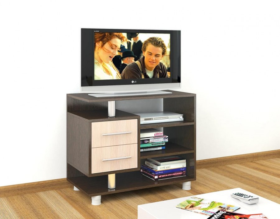 Тумба ТВ 011 2я венге/дуб молочный