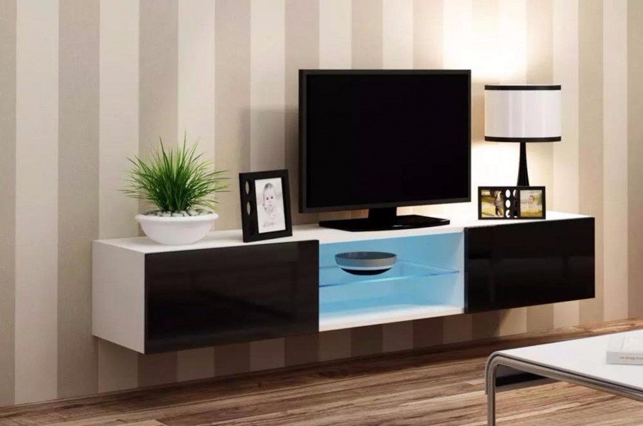 Навесная тумба ТВ cama Vigo белый глянец 180см