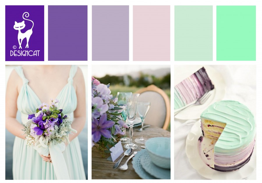 Сочетание цветов лавандовый