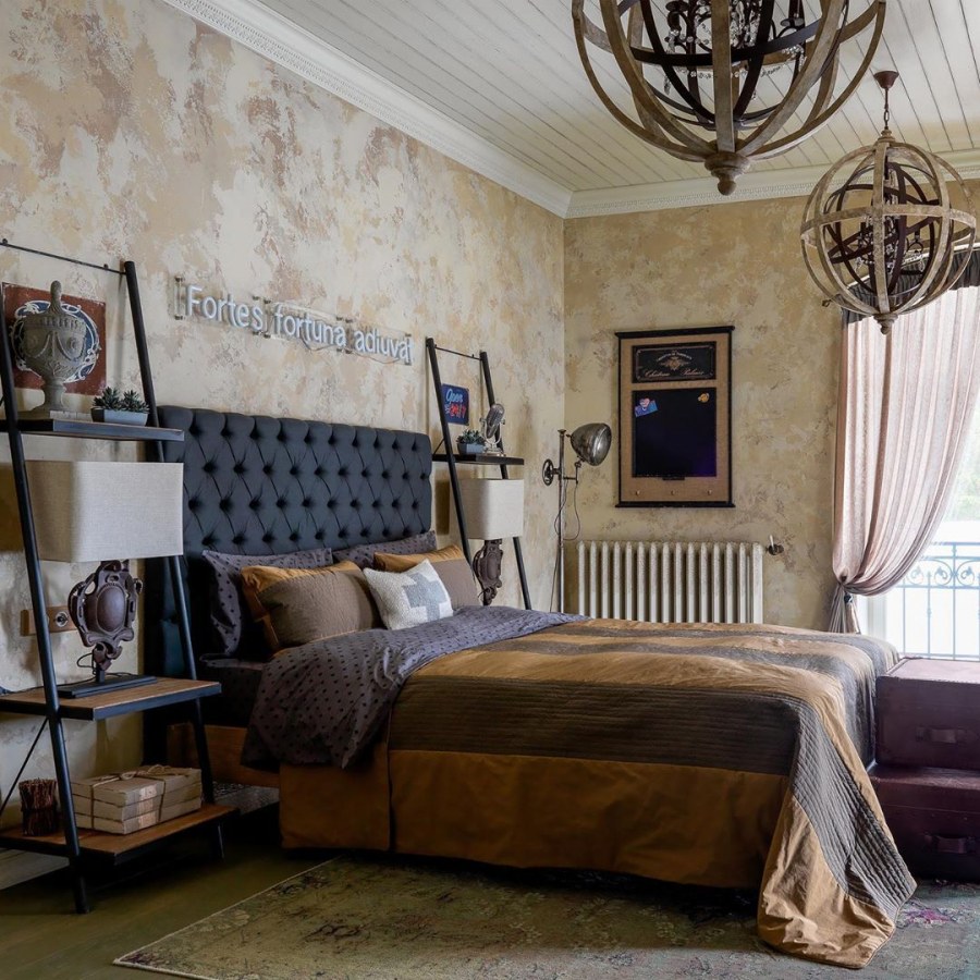 Американская гостиная в стиле лофт