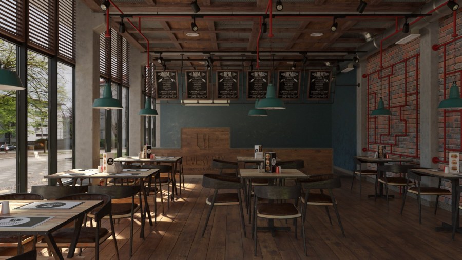 Кафе в стиле гранж