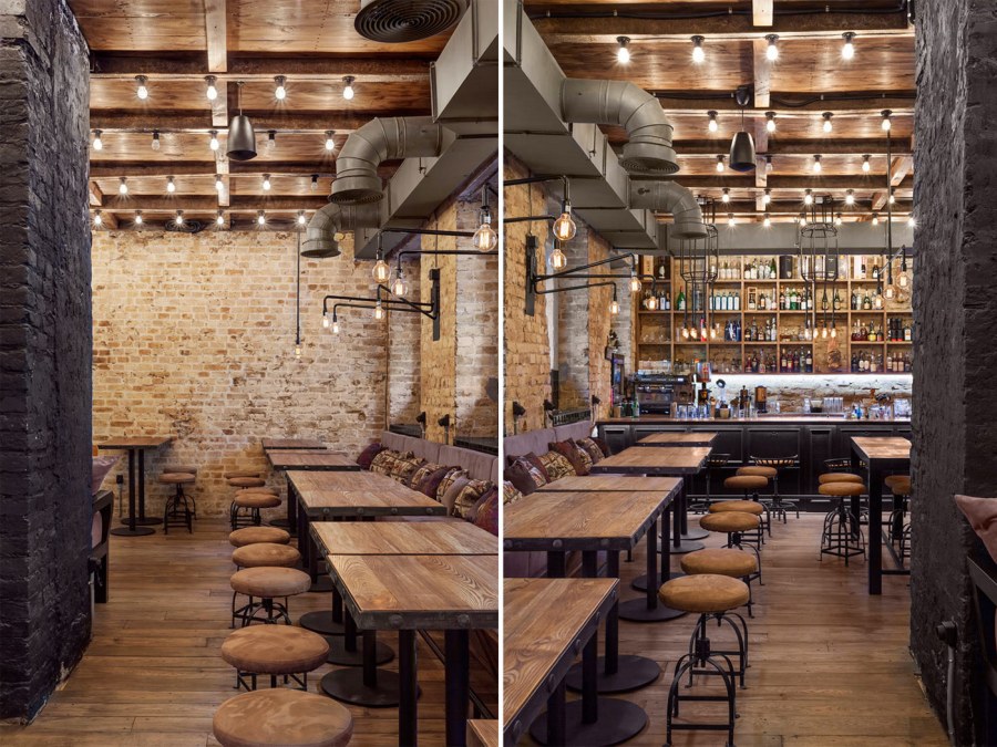 Перегородка в кафе в стиле лофт