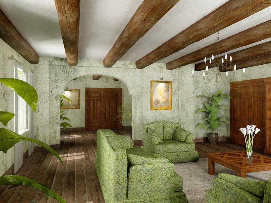 Декоративные балки в интерьере