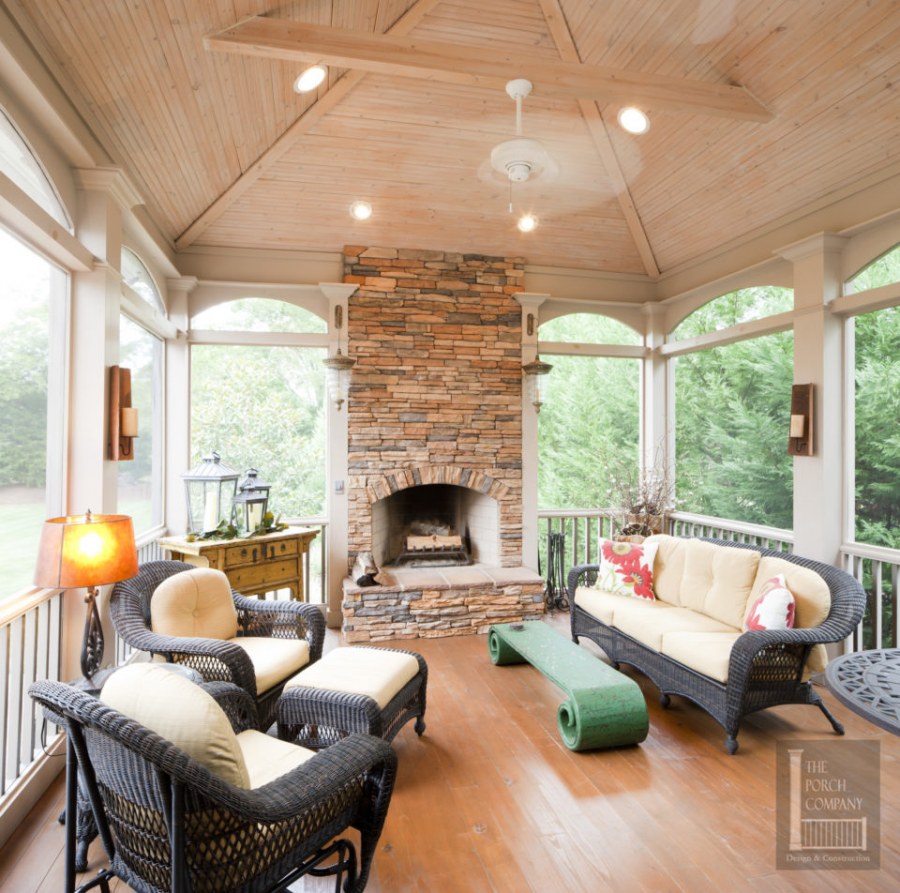 Застекленная веранда интерьер