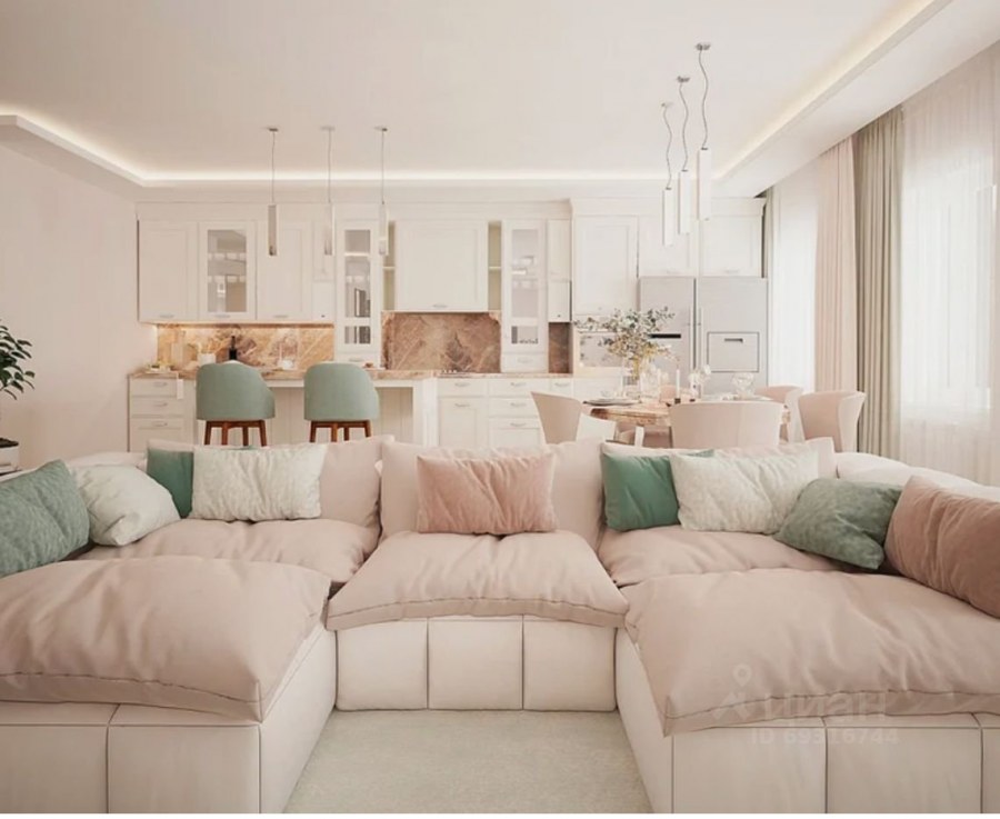 Интерьер в пастельных тонах