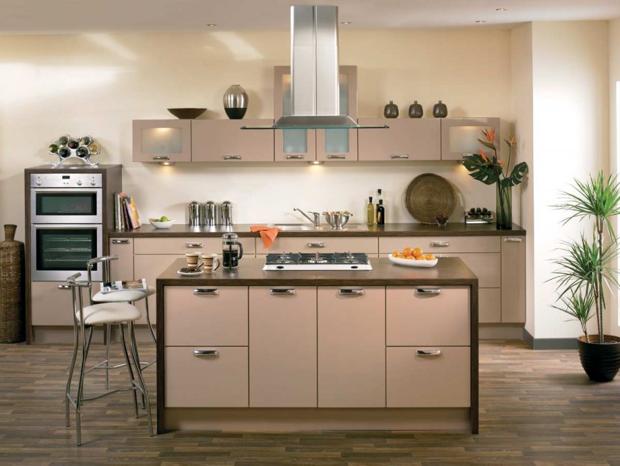 Кухня кофейного цвета