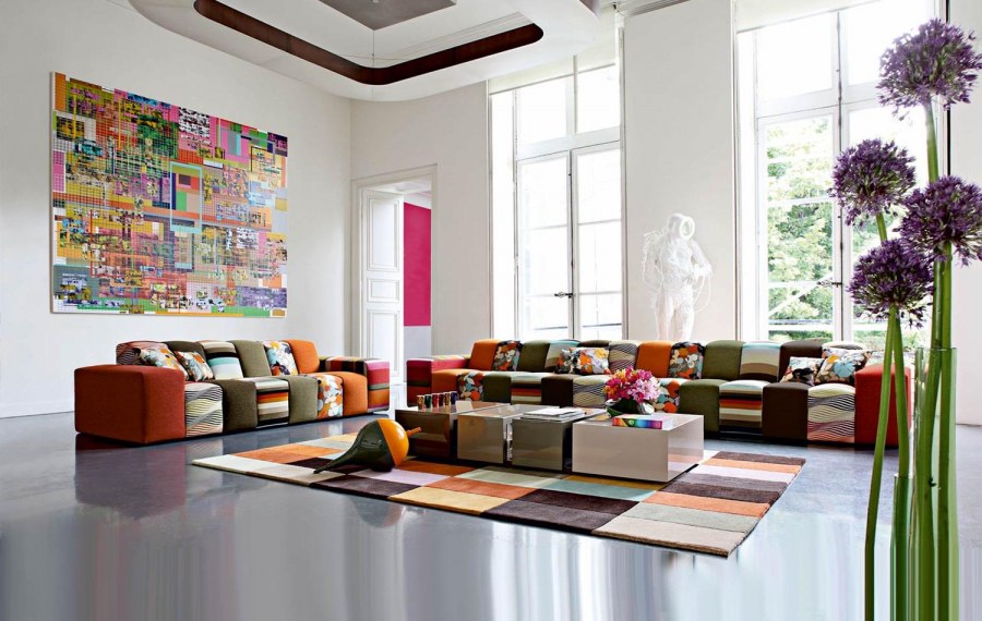 Стиль Авангард в интерьере гостиной