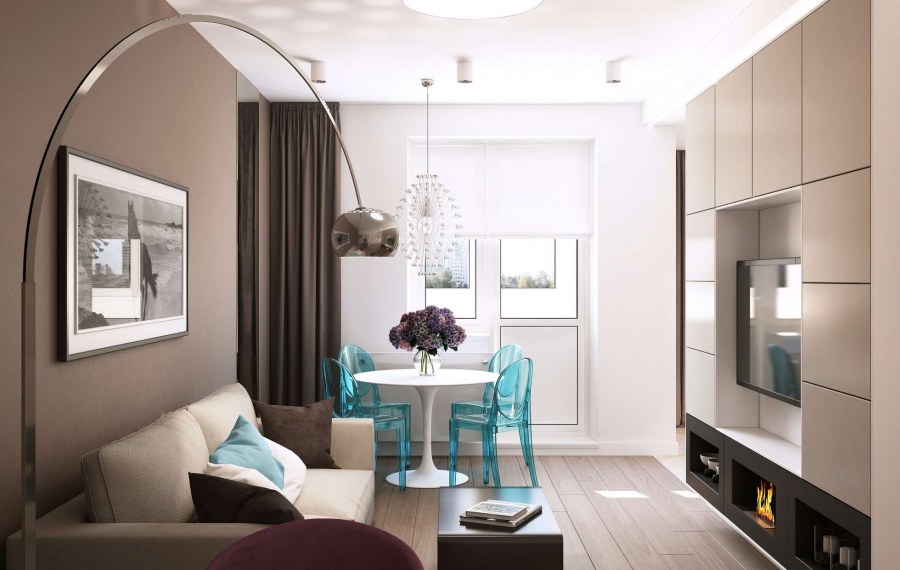 Дизайн 2 комнатной квартиры 60 кв.м