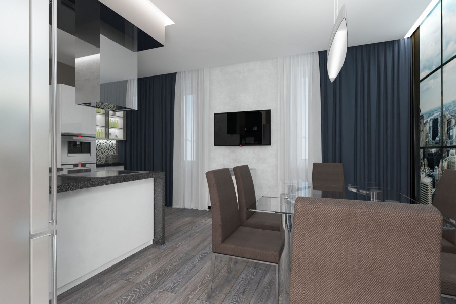 Интерьер двухкомнатной квартиры 64 кв. м