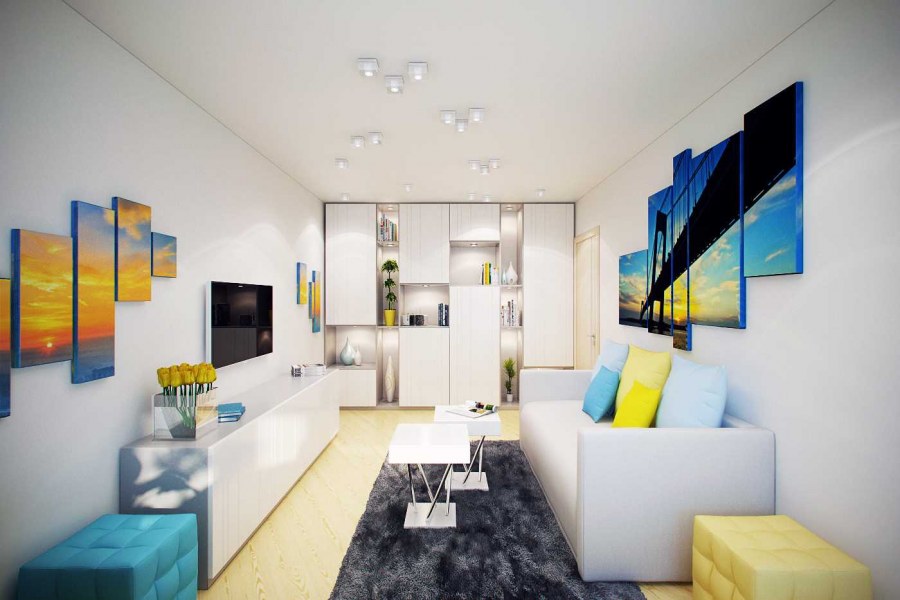 Интерьер двухкомнатной квартиры 46 кв