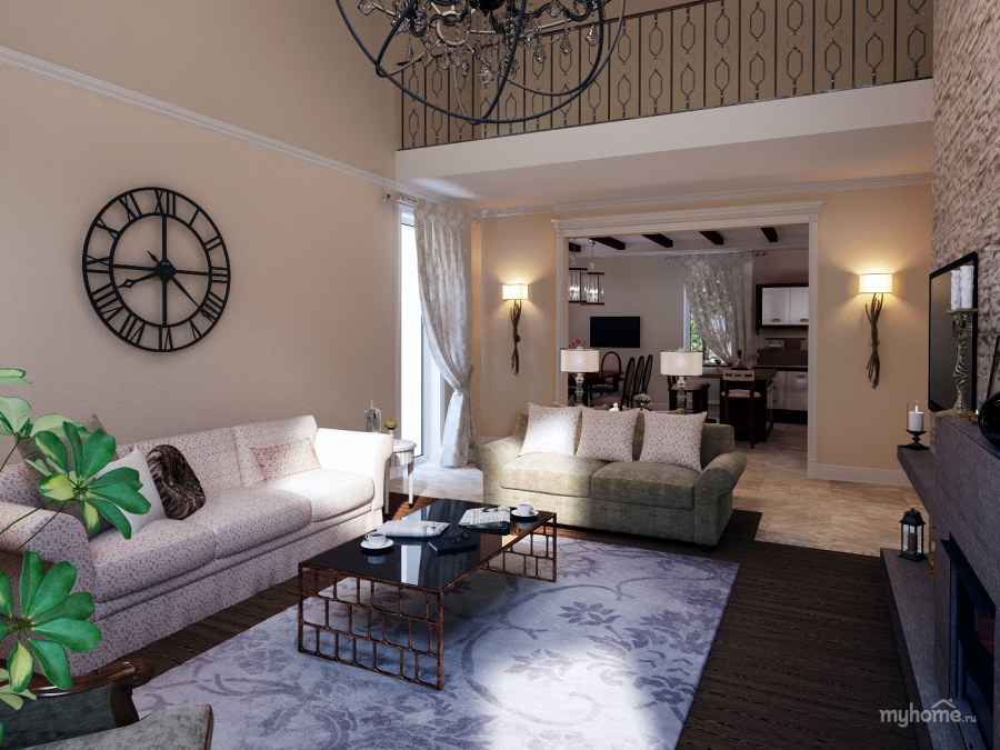 Интерьер коттеджа в современном стиле