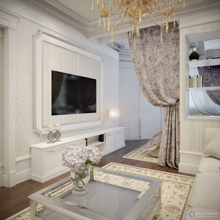 Телевизор в классическом интерьере