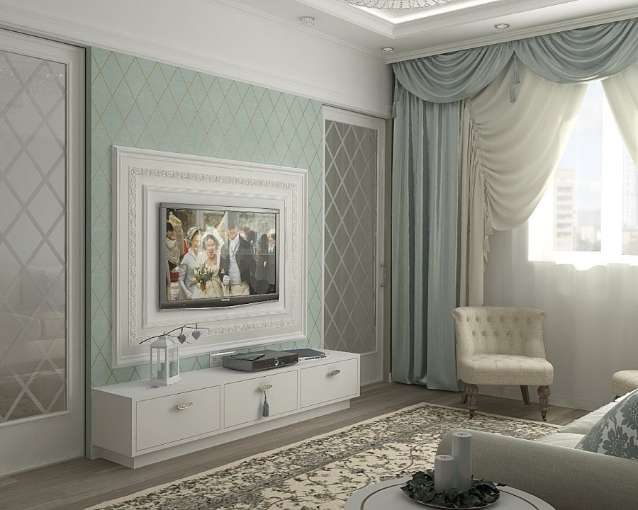 Телевизор в классическом интерье