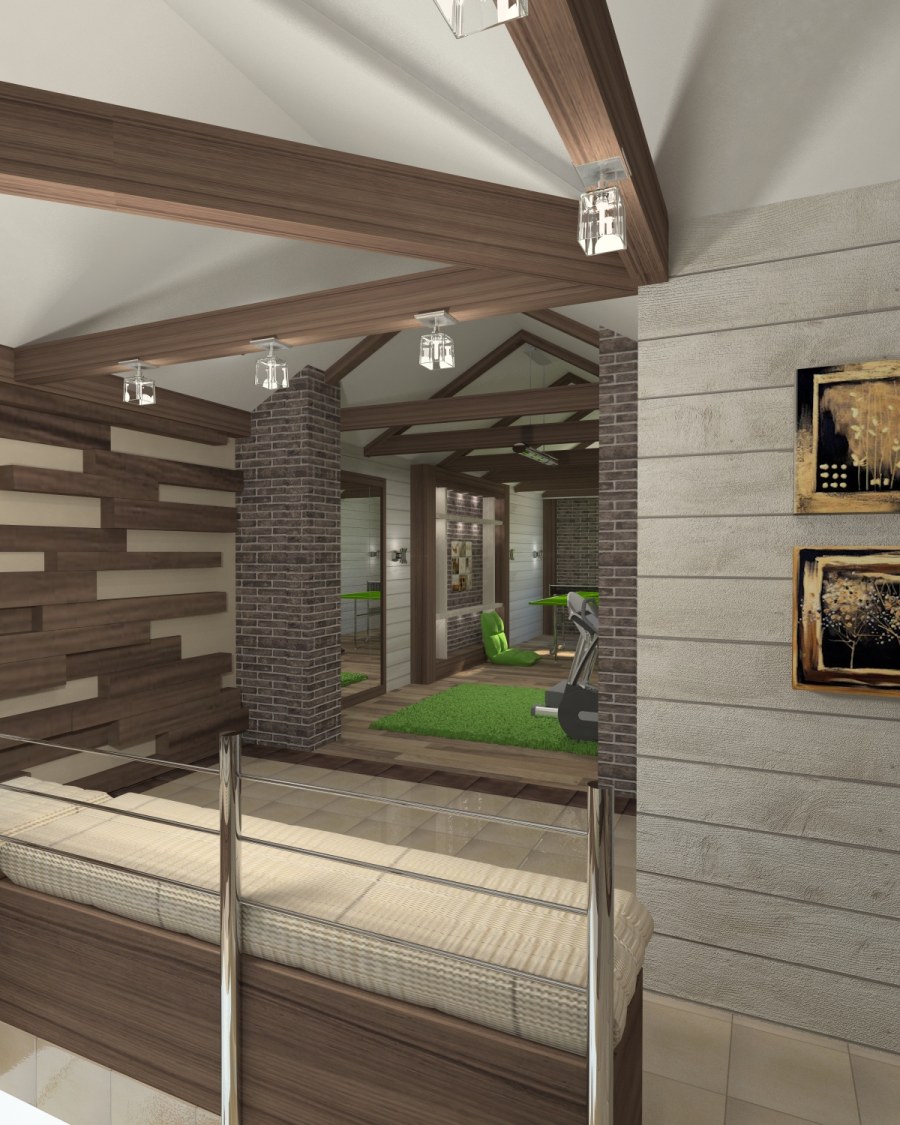 Холл на мансардном этаже