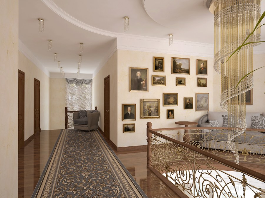 Интерьер холла 2 этажа