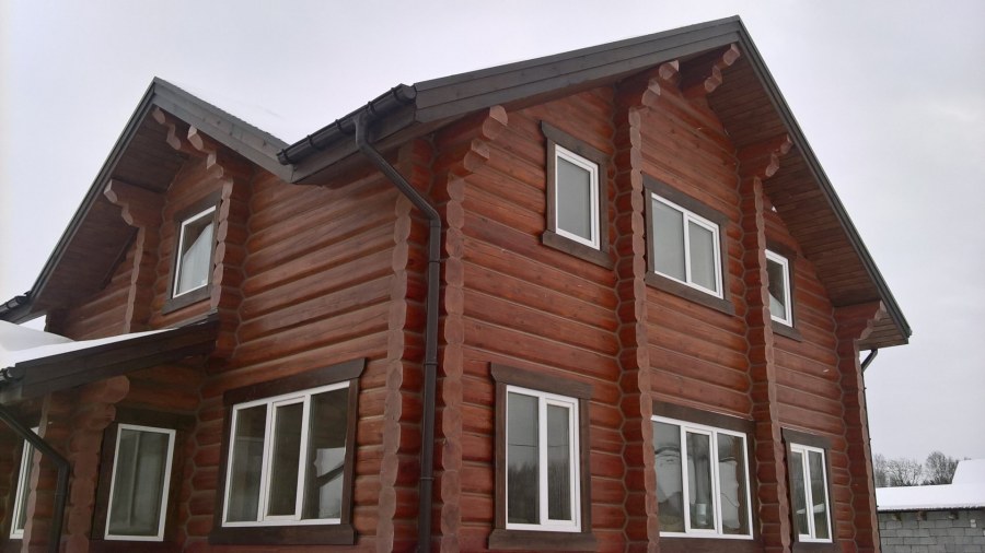 Дом покрашен в Акватекс Экстра тик