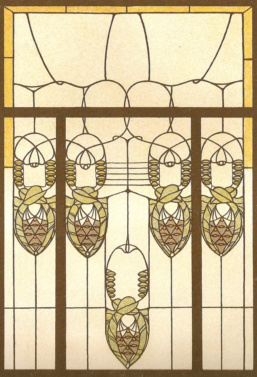 Ар деко орнамент витраж