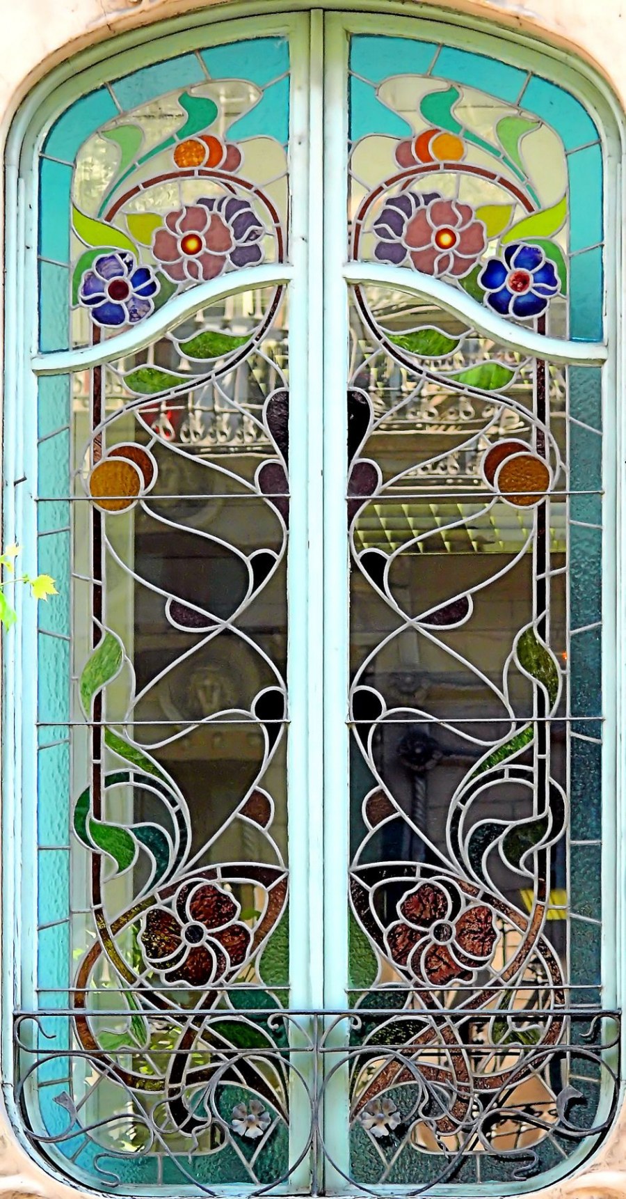 Модерн ар нуво окна витражи