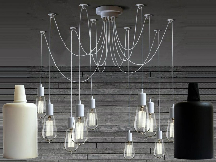 Люстра лофт «паук» + 8 ламп Эдисон