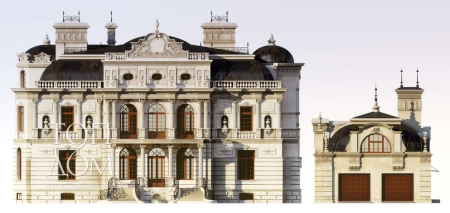 Проект фасада музея в стиле Барокко