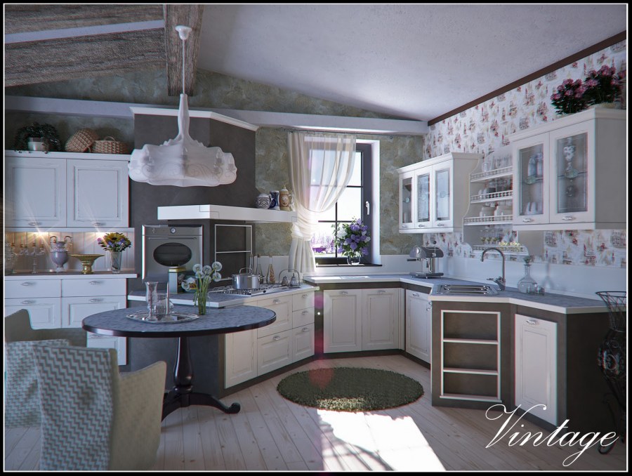 Кухня в стиле Винтаж