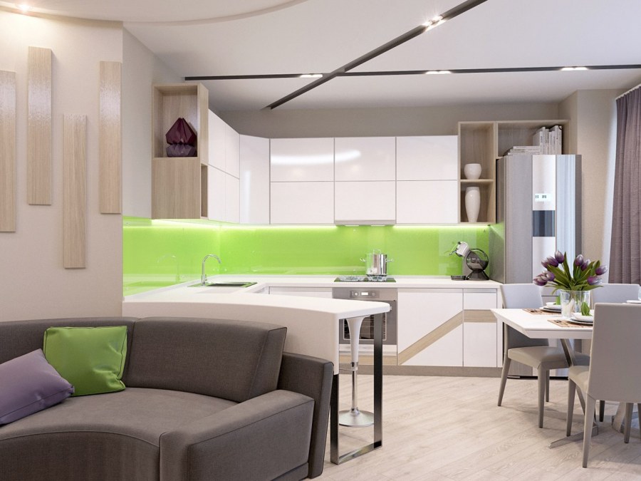 Кухня гостиная малогабаритная