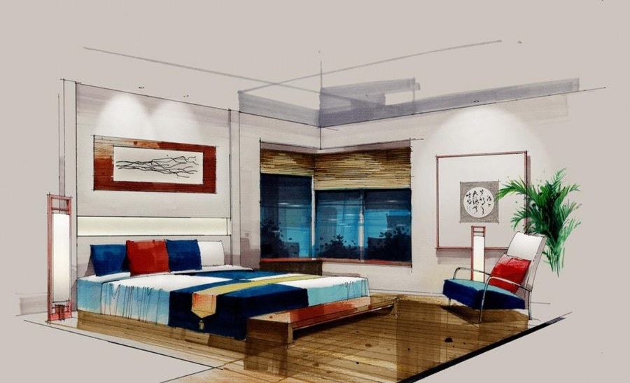 Изображения кровати для дизайнера интерьера