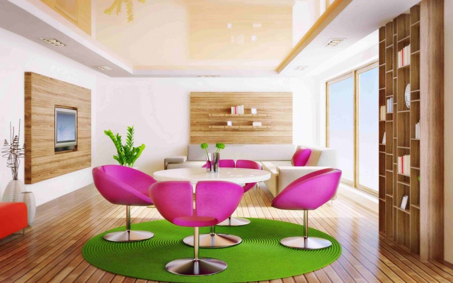 Натяжные потолки в интерьере