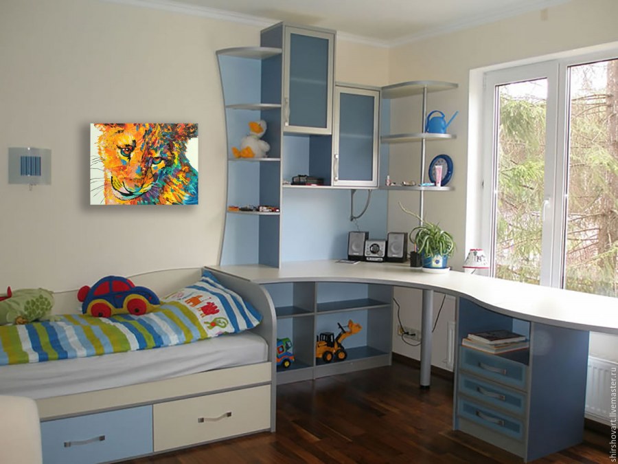 Встроенная мебель в детскую для школьника