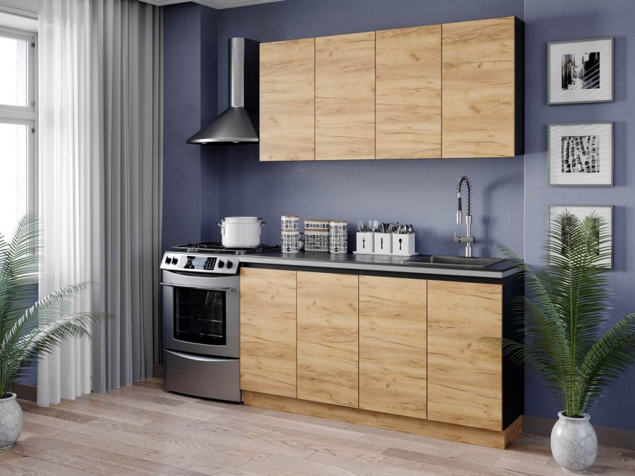 Кухня Шервуд дуб сонома темный