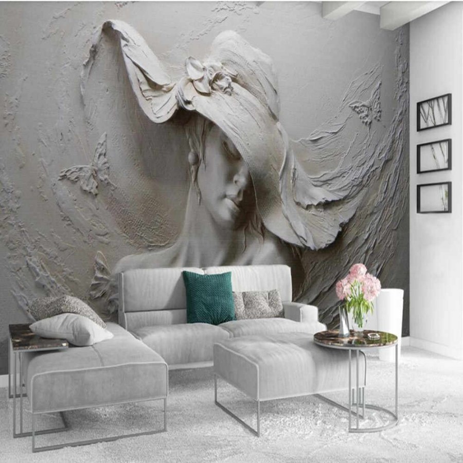 Фотообои девушка у стены