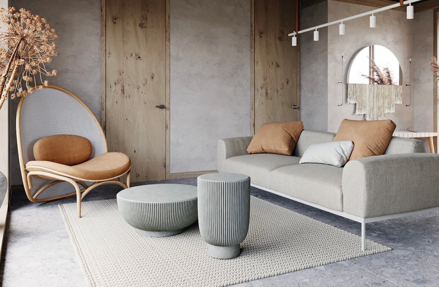 Кровать в стиле Ваби Саби