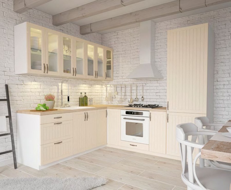 Деревянная кухня в интерьере